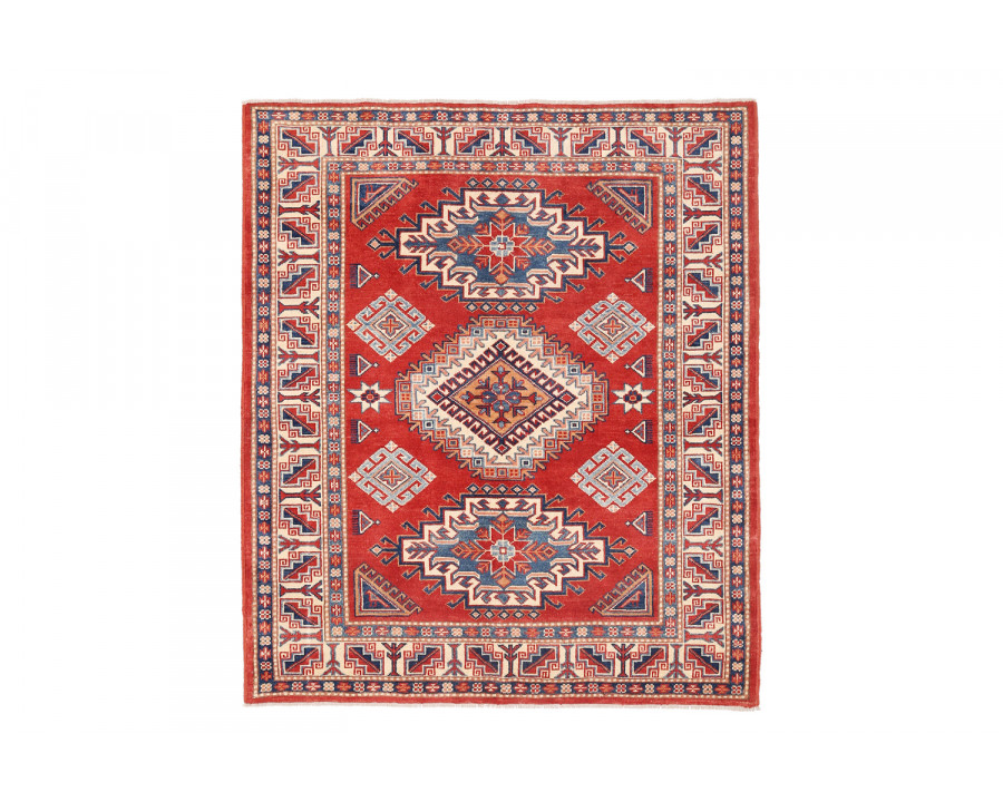 Pasargad – Kazak Collection Hand-Knotted Wool Area Rug 59” x 71” (046709)