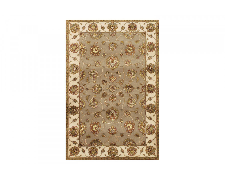 Pasargad – Agra Collection Hand-Knotted Silk and Wool Area Rug 49” x 74” (PPS-3 CAMEL 4X6)