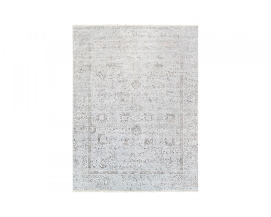 Pasargad – Transitiona Collection Hand-Knotted Silk and Wool Area Rug 108” x 144” (VASE-3JBB 9X12)