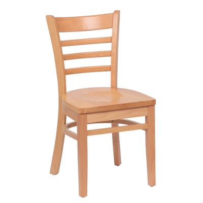 Royal ROY 8001 N – Ladder Back Chair, 33-1/2″H, hardwood seat, natural finish, (Case of 2)