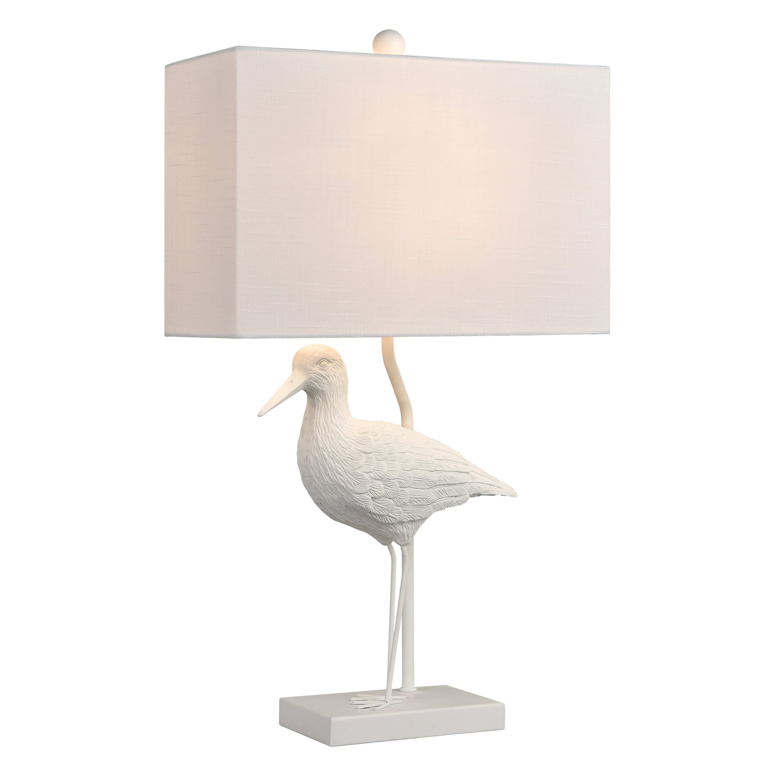 ELK STUDIO S019-7271-LED Wade 26” High 1-Light Table Lamp – Matte White – Includes LED Bulb