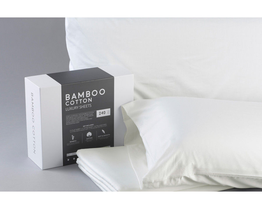 South Bay – Ivory Bamboo Cotton Sheets