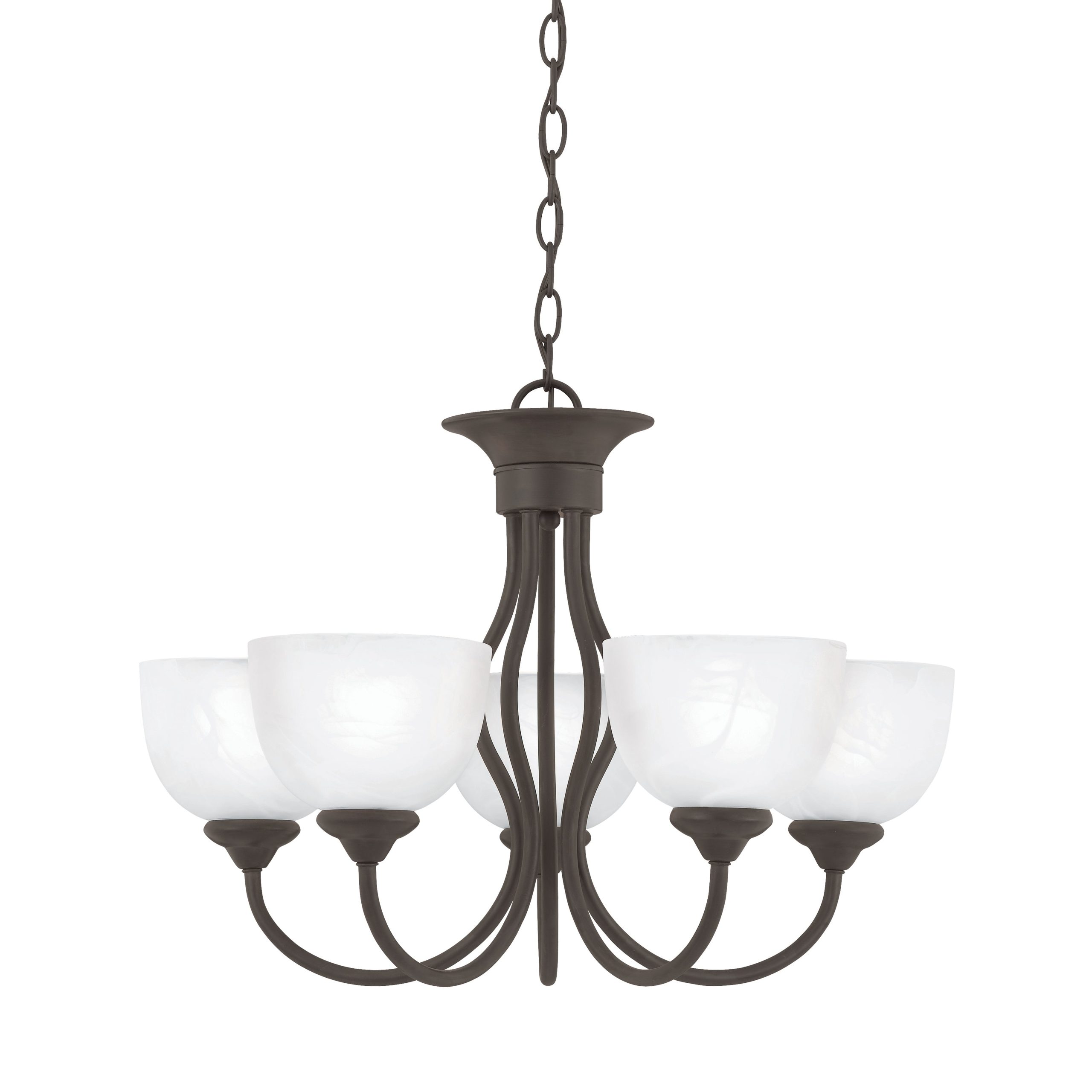 THOMAS SL801563 Tahoe 24” Wide 5-Light Chandelier – Painted Bronze