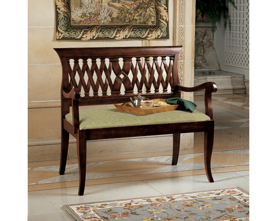 Toscano – The Wren Bench in Cherry, Mahogany