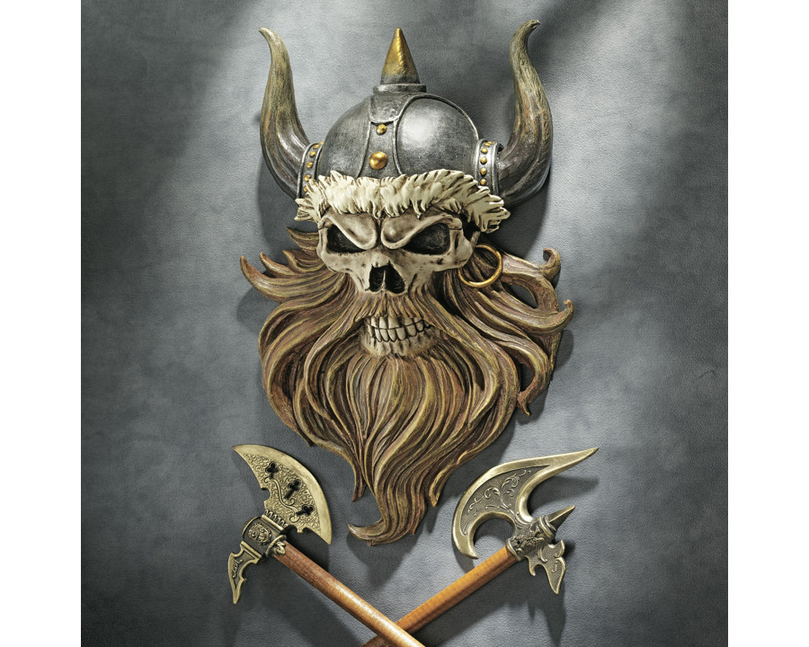 Toscano – The Skull of Valhalla Viking Warrior Wall Sculpture