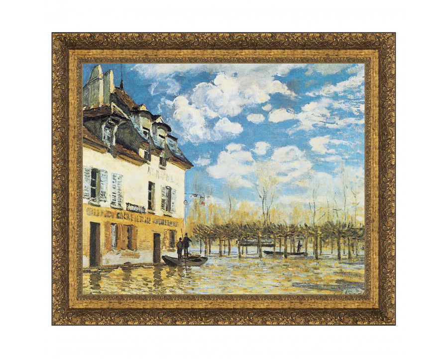 Toscano – L Inondation a Port-Marly Framed Canvas Replica Painting