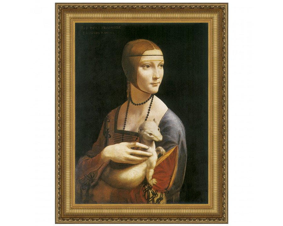 Toscano – Lady with an Ermine Framed Canvas Replica Painting