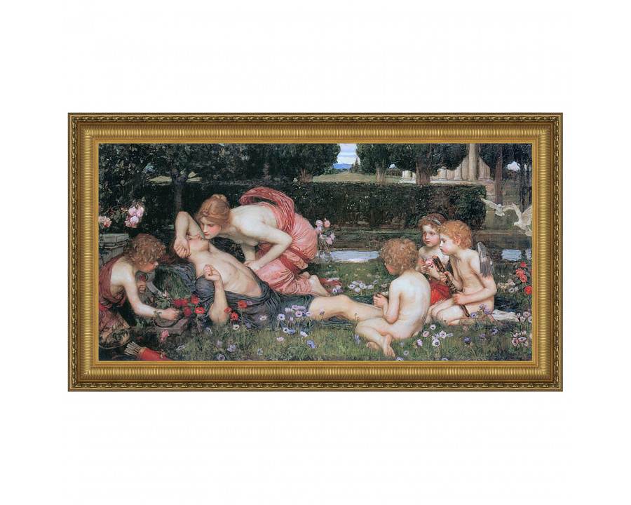 Toscano – The Awakening of Adonis Framed Canvas Replica Painting