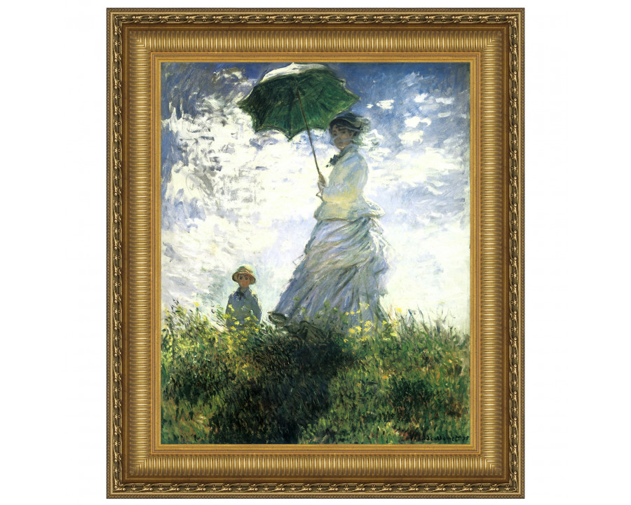 Toscano – Woman with a Parasol Framed Canvas Replica Painting