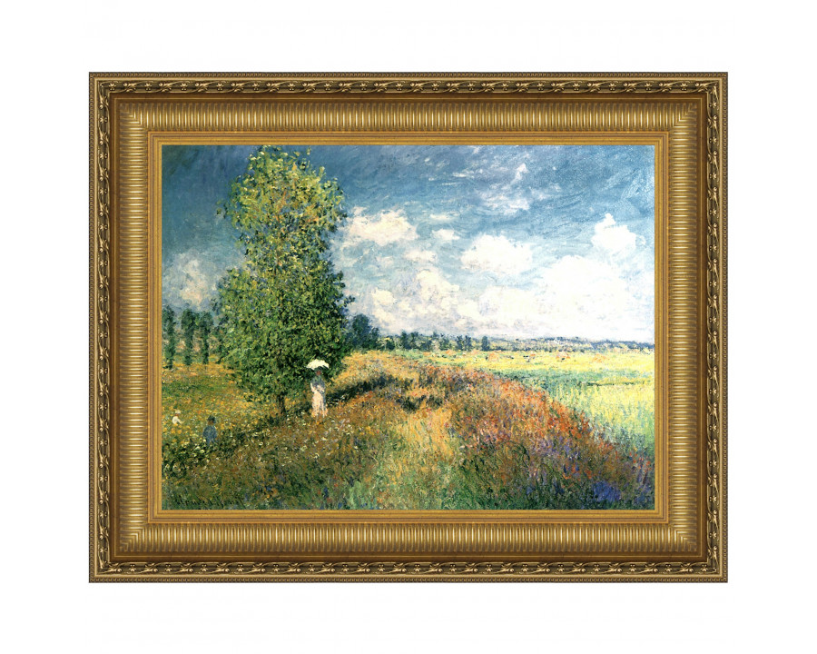 Toscano – Summer Poppy Field Framed Canvas Replica Painting