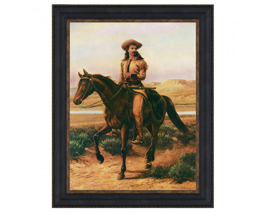 Toscano – Buffalo Bill on Charlie Framed Canvas Replica Painting