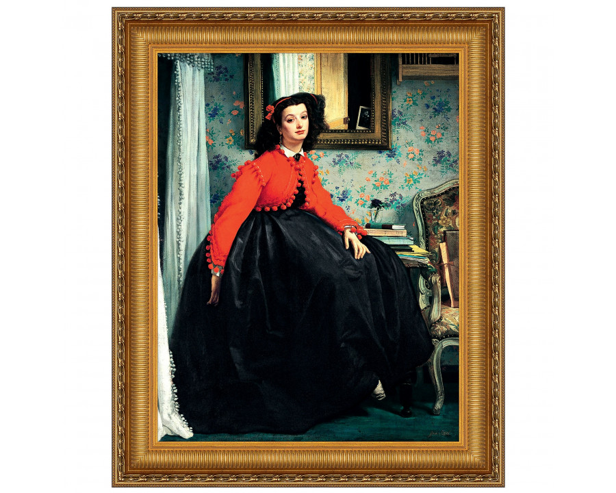 Toscano – Portrait of Mlle. L.L. Young Framed Canvas Replica Painting