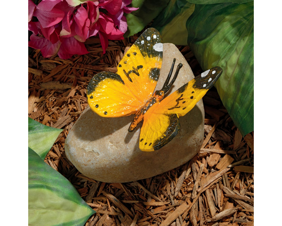 Toscano – Yellow Mocker Swallowtail Butterfly on Rock Statue