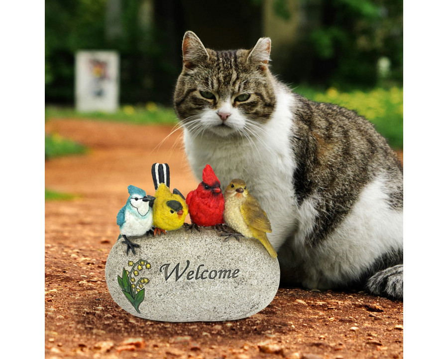 Toscano – Birdy Welcome Sign Garden Statue