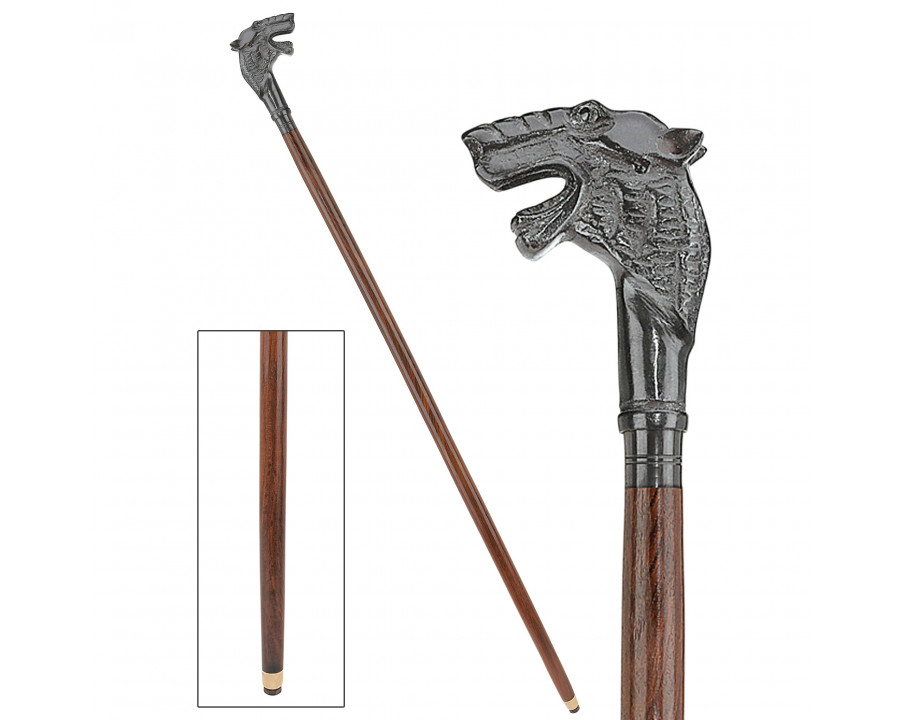 Toscano – Hound Of The Baskervilles Walking Stick in Brass Capstick/Hardwood