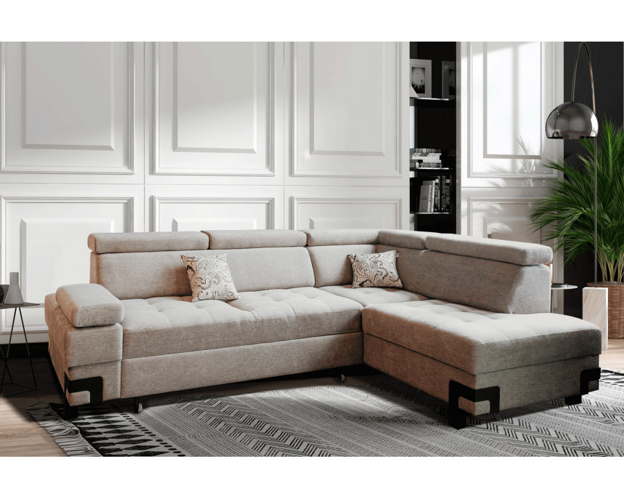 UA Collection – Garda 2-Piece Sectional with Bed and Storage