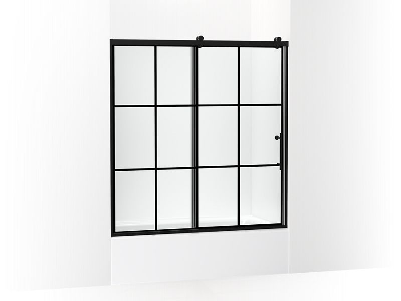 KOHLER K-702253-10G79 Rely 62-1/2″ H sliding bath door with 3/8″-thick glass