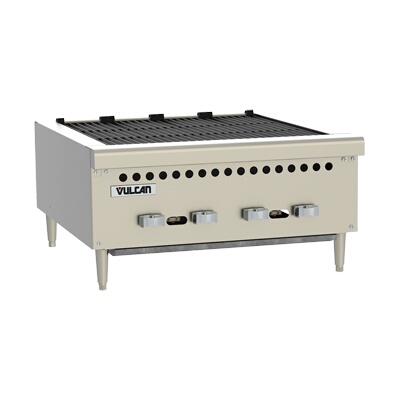 Vulcan VCRB36 – Countertop Charbroiler, gas, 36″, (6) burners, manual controls