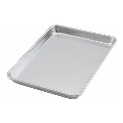 Winco ALXP-1204 – Sheet Pan, 1/4-size, 9-1/2″ x 13″, open bead, 16 gauge, 3003 aluminum