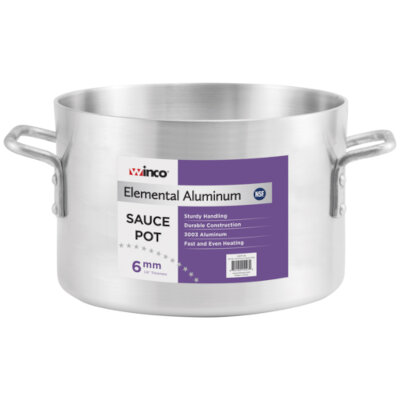 Winco ASHP-20 – Sauce Pot, 20 qt., 13-1/4″ x 9″, 6mm, 3003 Aluminum