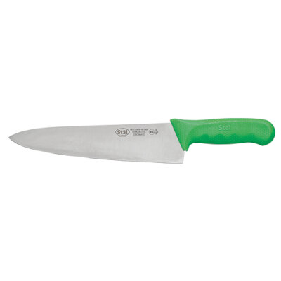 Winco KWP-100G – Chef’s Knife, 10″ blade, stamped, high carbon, German steel, green