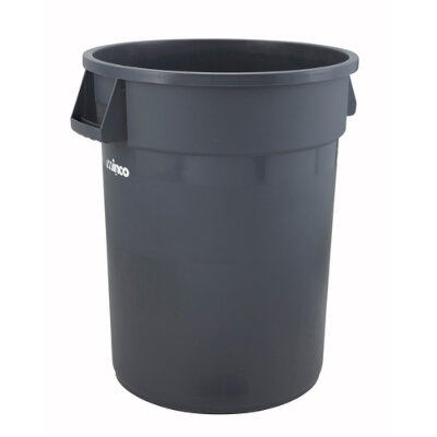 Winco PTC-32G – Trash Can, 32 gallon, 26-3/4”L x 21-3/4”W x 30-3/4”H, large, gray