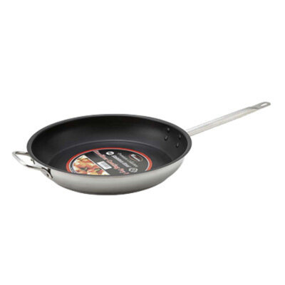 Winco SSFP-12NS – Fry Pan, 12-1/2 dia. x 2″ deep, round, 18/8 stainless steel, induction ready